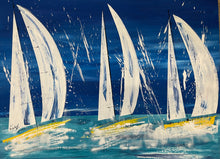 Carica l'immagine nel visualizzatore di Gallery, Vele bianche in una regata2