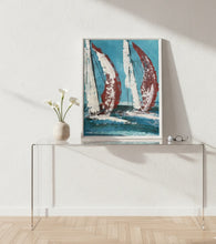 Carica l'immagine nel visualizzatore di Gallery, Alba Turchese 2 (2 vele bianco e rosso)