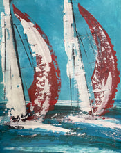 Carica l'immagine nel visualizzatore di Gallery, Alba Turchese 2 (2 vele bianco e rosso)