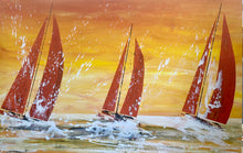 Carica l'immagine nel visualizzatore di Gallery, Vele al tramonto giallo1