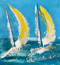 Carica l&#39;immagine nel visualizzatore di Gallery, Alba Turchese 5.                     ( due vele bianco e giallo)
