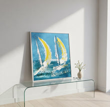 Carica l&#39;immagine nel visualizzatore di Gallery, Alba Turchese 5.                     ( due vele bianco e giallo)
