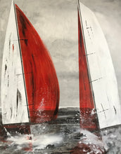 Carica l&#39;immagine nel visualizzatore di Gallery, Due vele in Bianco e Rosso
