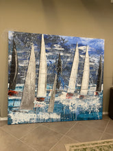 Load image into Gallery viewer, Regata di vela argento, nero e bianco
