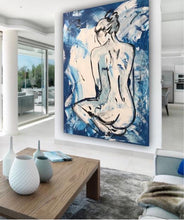 Load image into Gallery viewer, Nudo espressionismo blu
